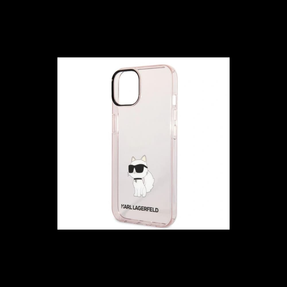 Case Karl Lagerfeld KLHCP14SHNCHTCP Apple iPhone 14 rosa/pink Hardcase Ikonik Choupette - 6