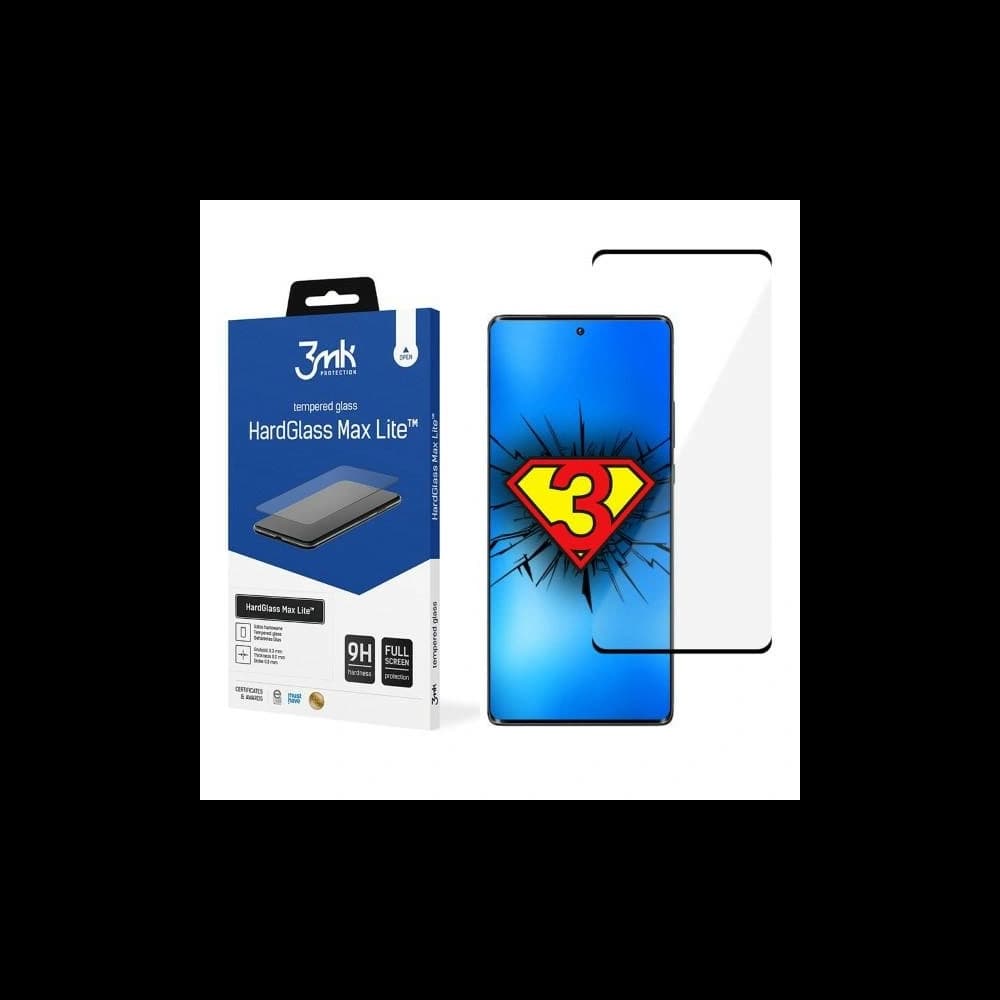 3MK HardGlass Max Lite Motorola Edge 30 Ultra black - 1