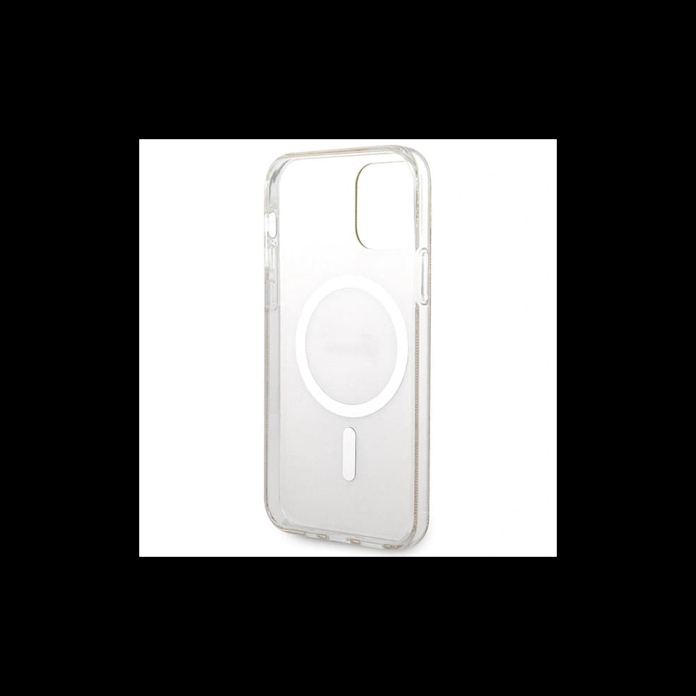 Set Guess Case + kabelloses Ladegerät GUBPP12MH4EACSW für Apple iPhone 12/12 Pro braun/brown Hartschale 4G Print MagSafe - 7