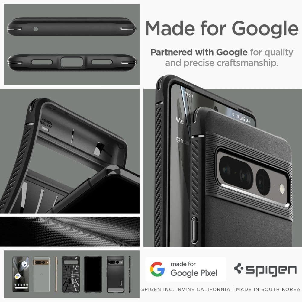Case Spigen Rugged Armor Google Pixel 7 Pro Matte Schwarz - 17