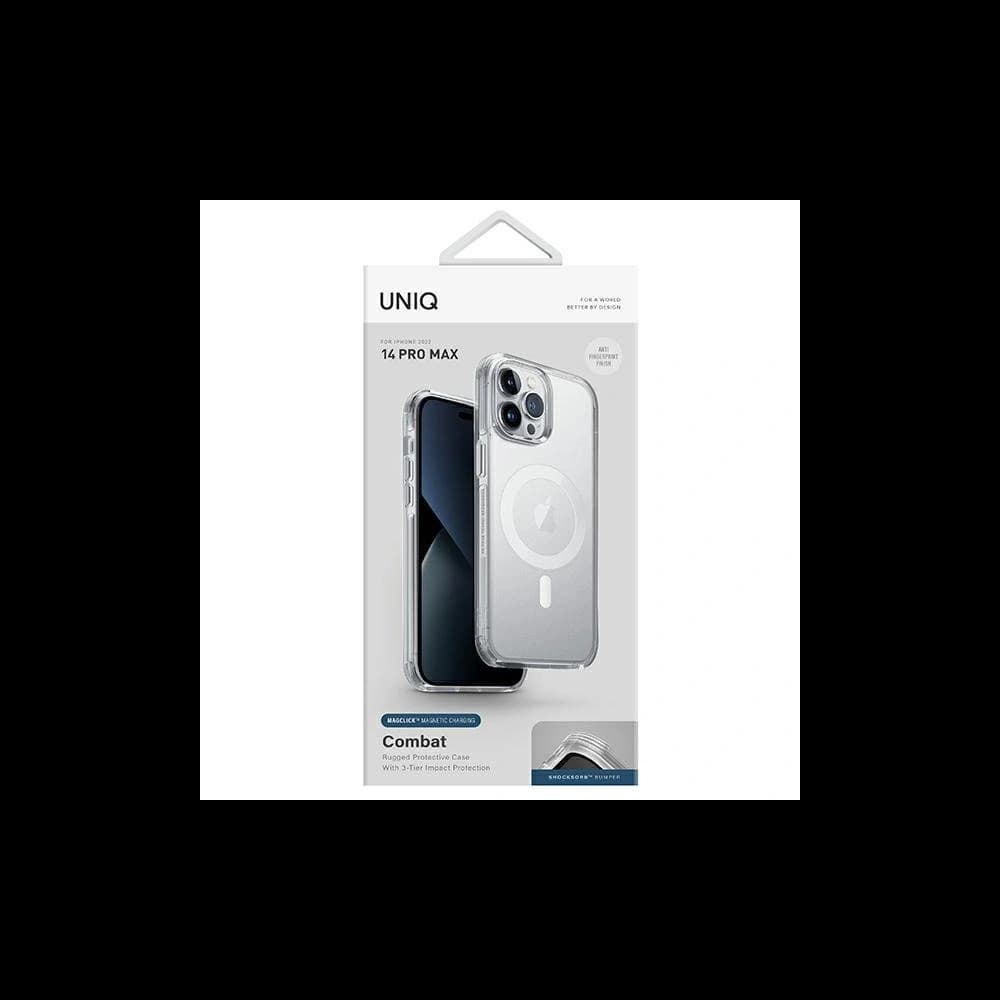 Case UNIQ Combat Apple iPhone 14 Pro Max MagClick Charging transparent/satin dove clear - 2