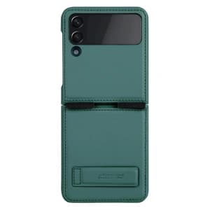 Case Nillkin Qin Vegan Leather Samsung Galaxy Z Flip 4 dunkelgrün