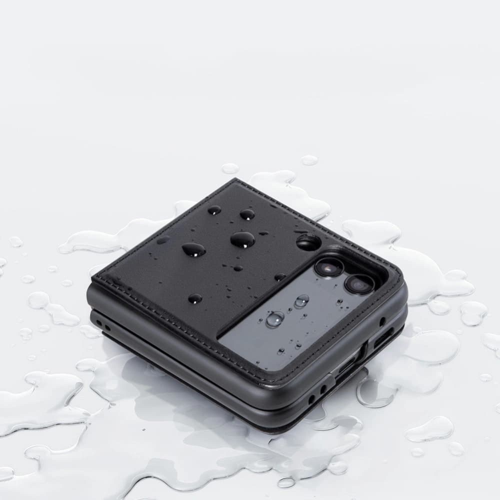 Case Nillkin Qin Vegan Leather Samsung Galaxy Z Flip 4 dunkelgrün - 9