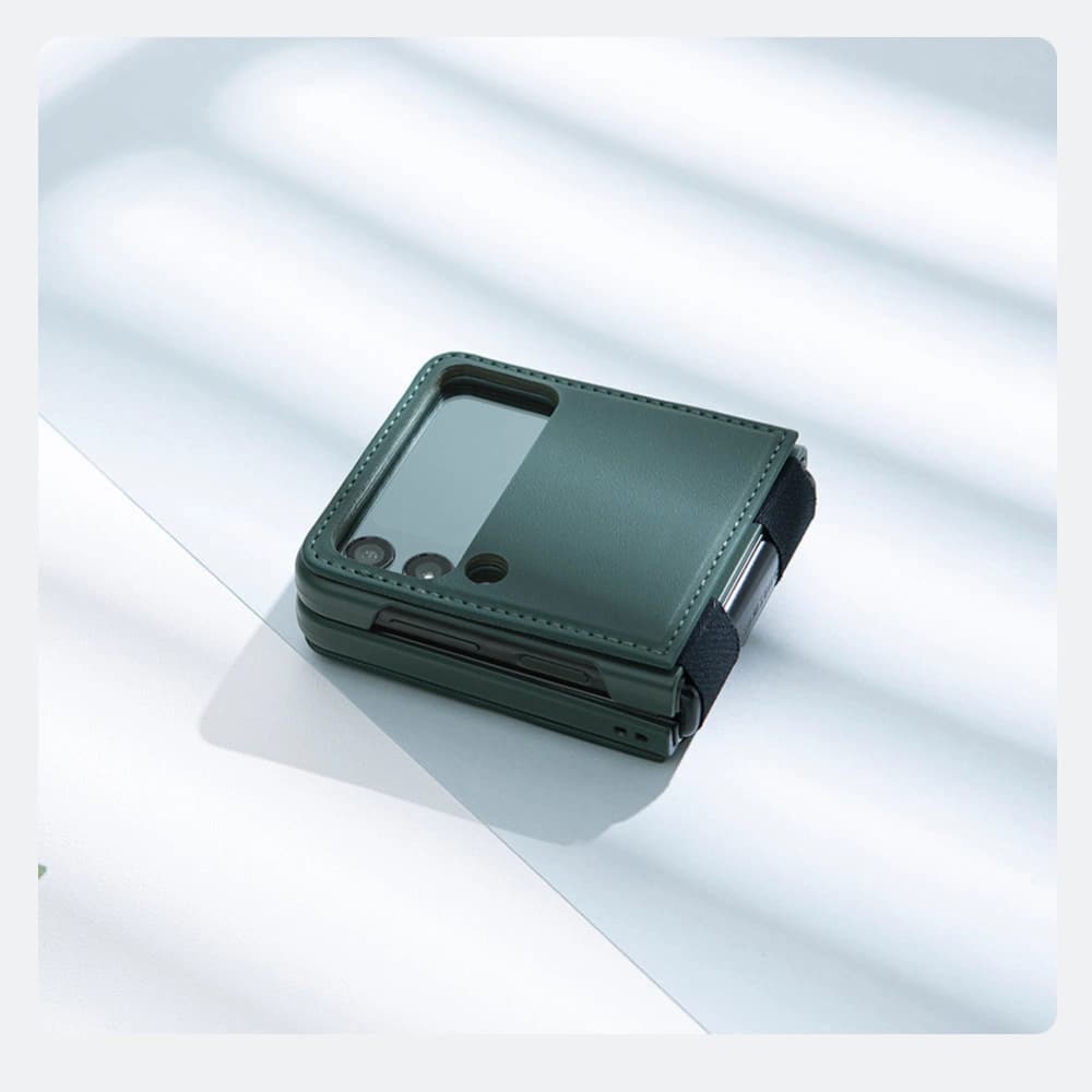 Case Nillkin Qin Vegan Leder Samsung Galaxy Z Flip 4 gold - 17