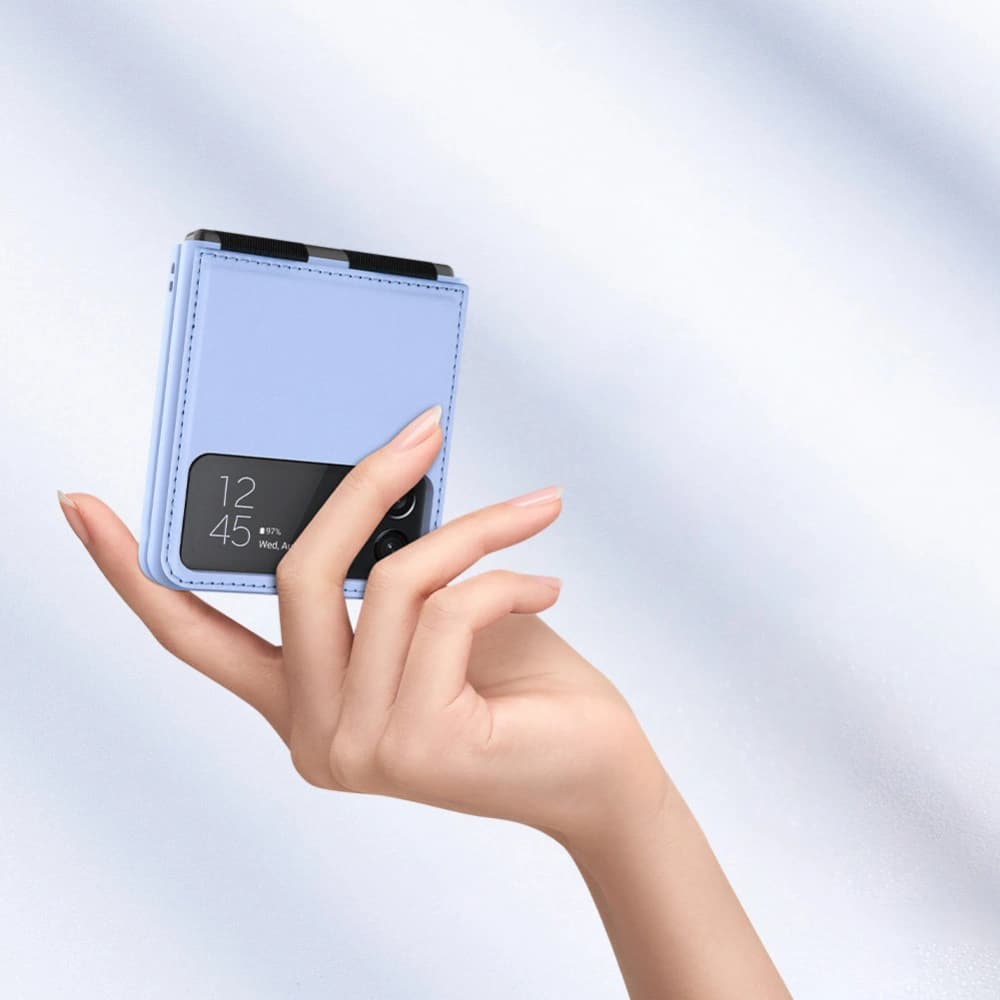 Case Nillkin Qin Vegan Leather Samsung Galaxy Z Flip 4 lila - 13