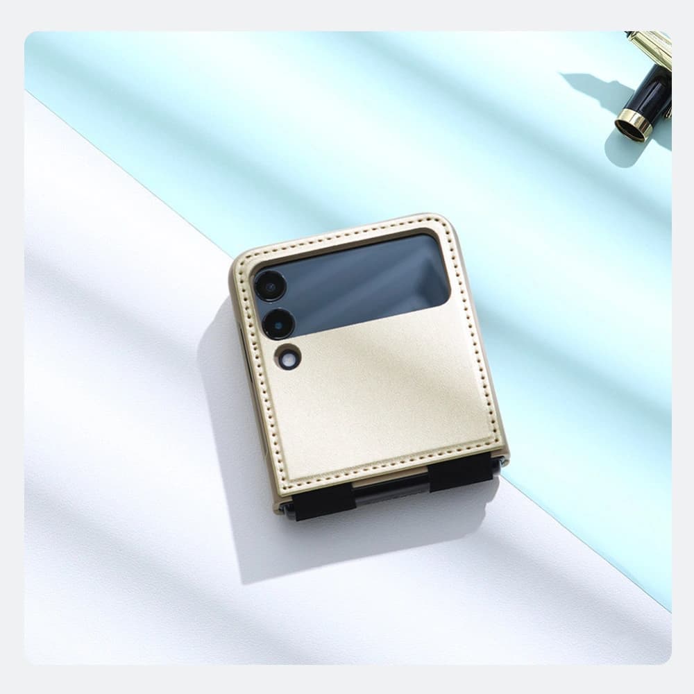 Case Nillkin Qin Vegan Leather Samsung Galaxy Z Flip 4 lila - 16