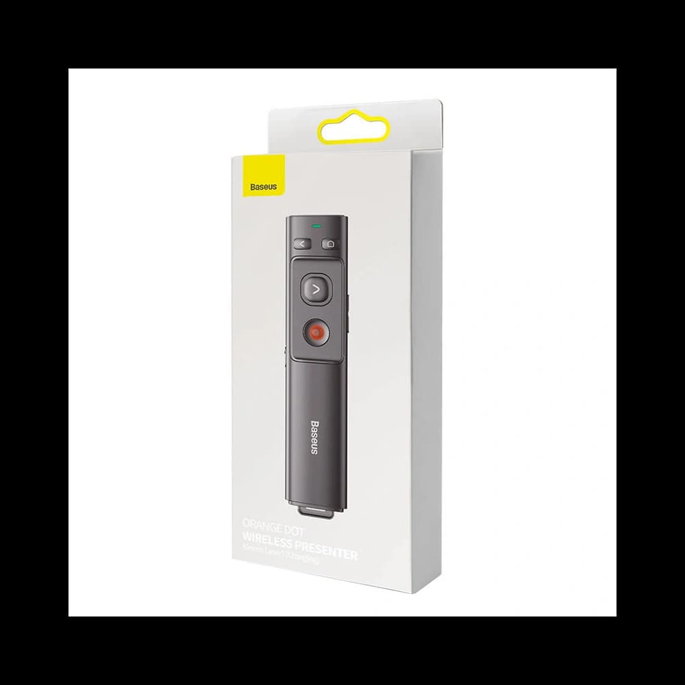 Wielofunkcyjny pilot Baseus Orange Dot do prezentacji, z zielonym wskaźnikiem laserowym, akumulatorowy (szary) - 8