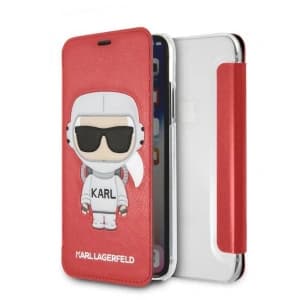 Case Karl Lagerfeld KLFLBKPXKSCORE Apple iPhone XS/X Buchhülle rot/red Karl Space Cosmonaut