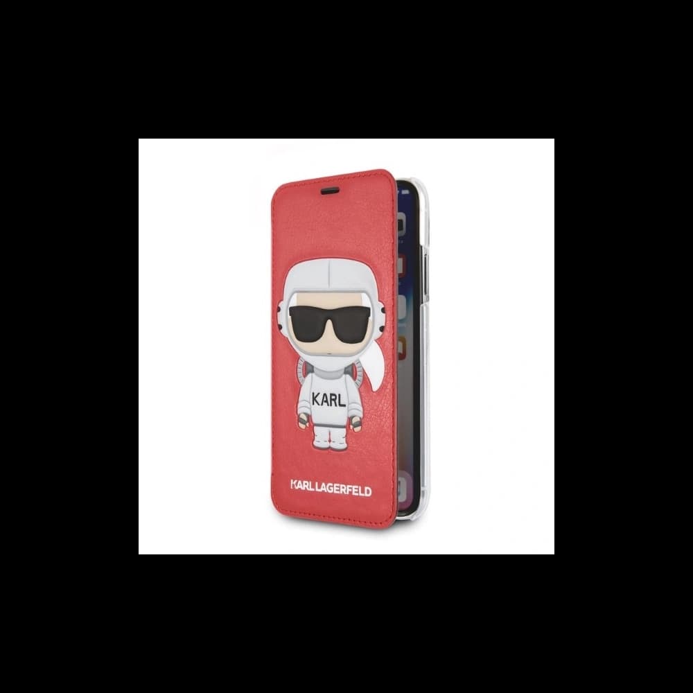 Case Karl Lagerfeld KLFLBKPXKSCORE Apple iPhone XS/X Buchhülle rot/red Karl Space Cosmonaut - 2