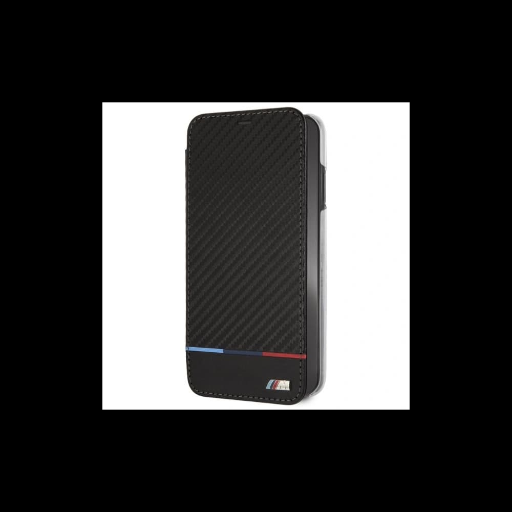 Case BMW BMTRBKI65PUCARTCBK Apple iPhone XS Max Buch schwarz/black Carbon Tricolor Stripe - 2