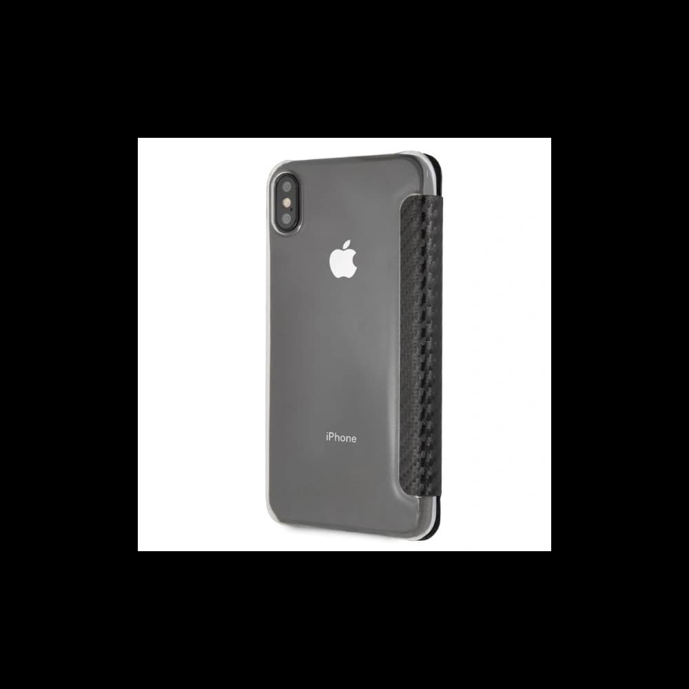 Case BMW BMTRBKI65PUCARTCBK Apple iPhone XS Max Buch schwarz/black Carbon Tricolor Stripe - 5