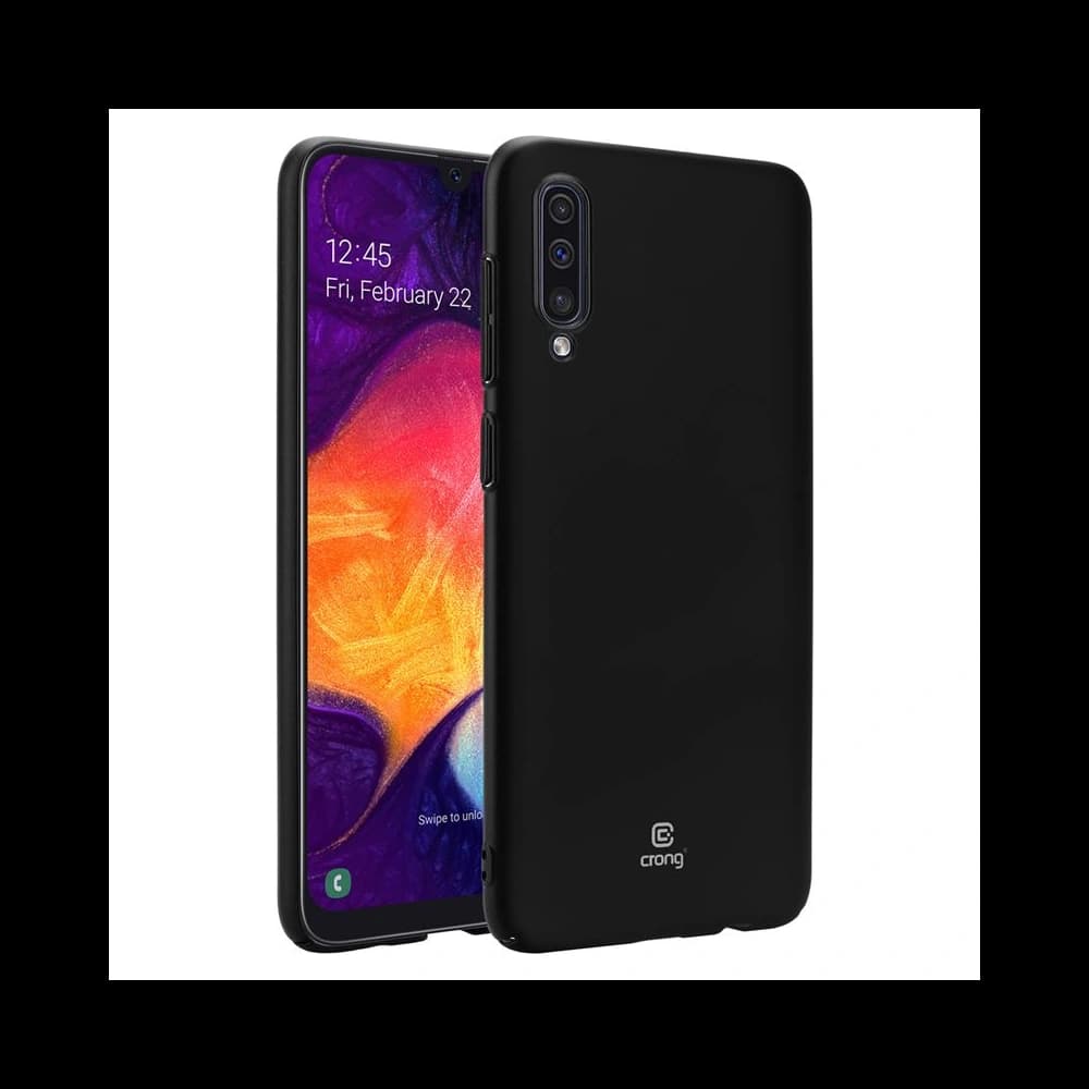 Case Crong Smooth Skin Samsung Galaxy A30s/A50/A50s (schwarz) - 1