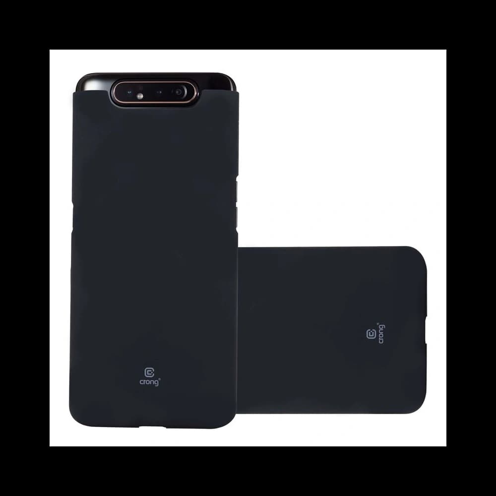 Case Crong Smooth Skin Samsung Galaxy A80/A90 (schwarz) - 1