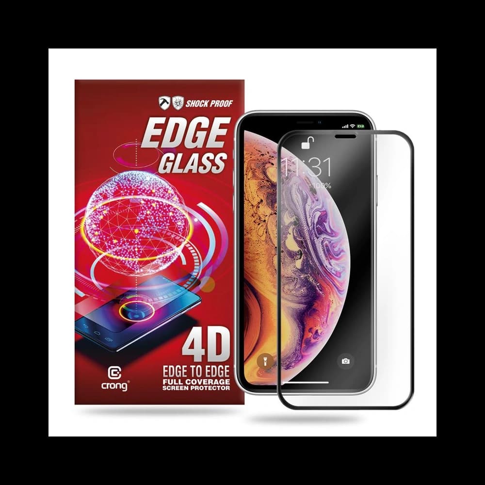 Gehärtetes Glas Crong Edge Glass 4D Full Glue Apple iPhone 11 Pro Max/XS Max - 1
