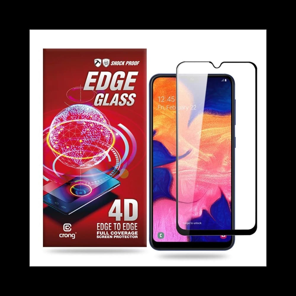Gehärtetes Glas Crong Edge Glass 4D Full Glue Samsung Galaxy A10 - 1