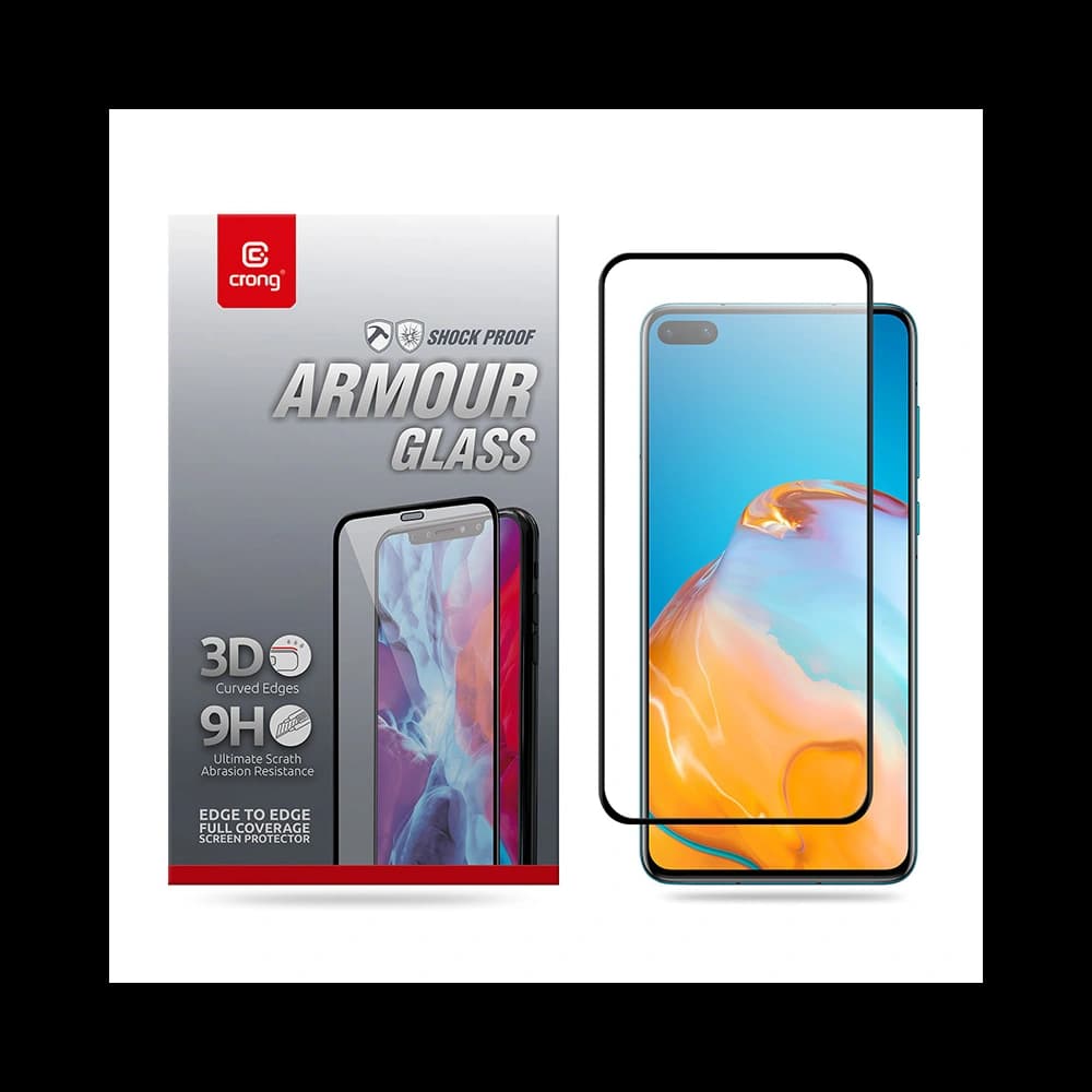 Crong 3D Armour Glass Huawei P40 + installation frame - 1