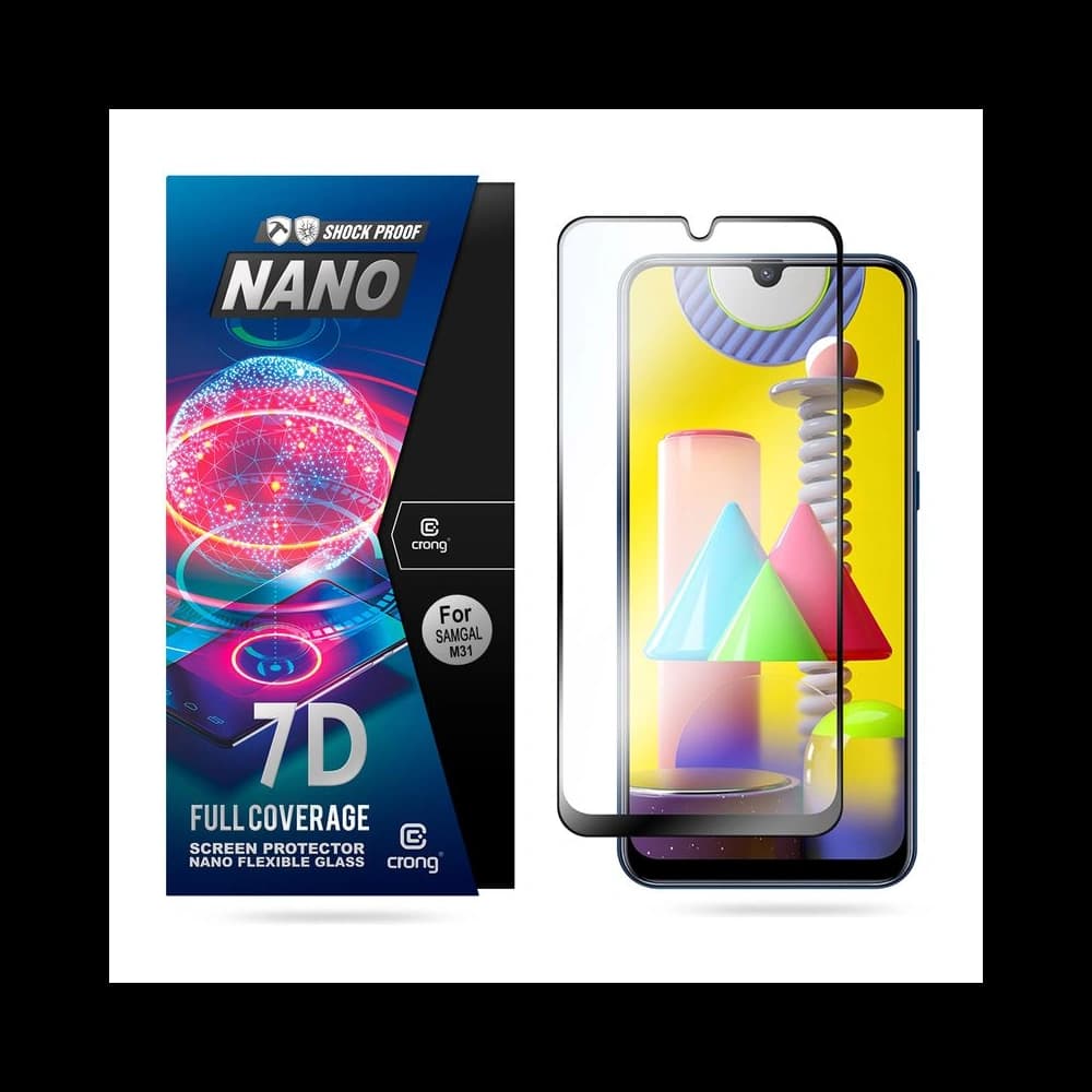 Hybriertes Glas Crong 7D Nano Flexibles Glas Samsung Galaxy M31 - 1