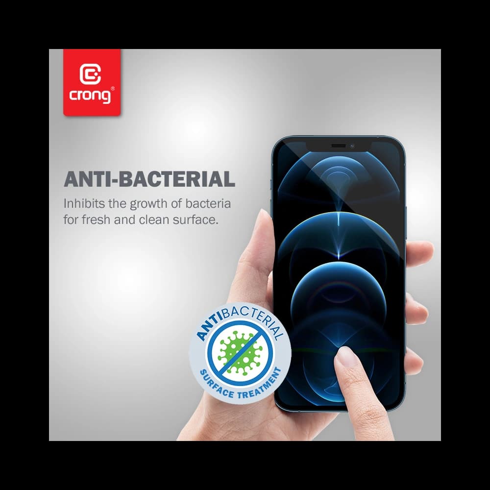 Crong Anti-Bacterial 3D Armour Glass Apple iPhone 12 mini + installation frame - 4