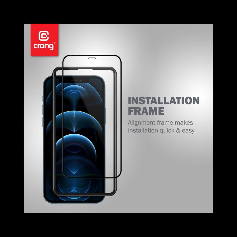 Crong Anti-Bacterial 3D Armour Glass Apple iPhone 12 mini + installation frame - 5