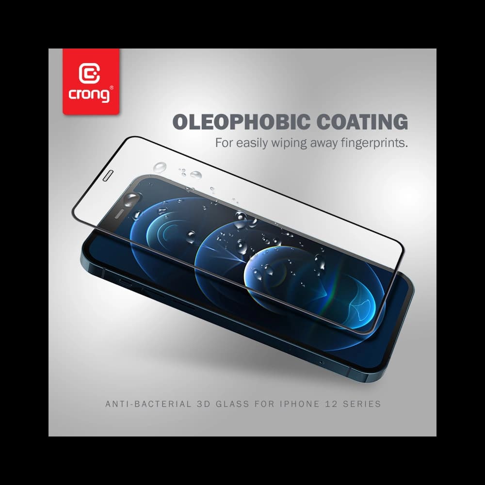 Crong Anti-Bacterial 3D Armour Glass Apple iPhone 12 mini + installation frame - 6