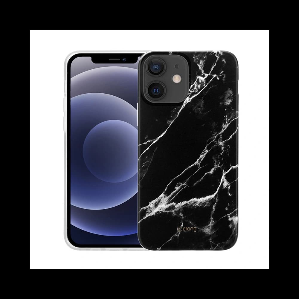 Crong Marble Case Apple iPhone 12 mini (black) - 1