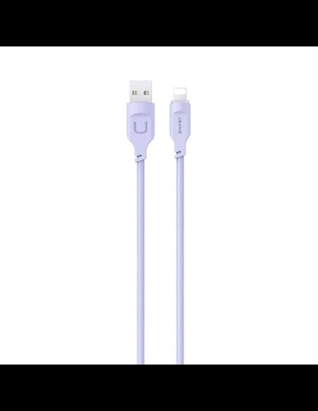 USAMS Lithe Series USB/Lightning Schnelllade-Kabel 2,4A 1,2m lila/purple (US-SJ565)