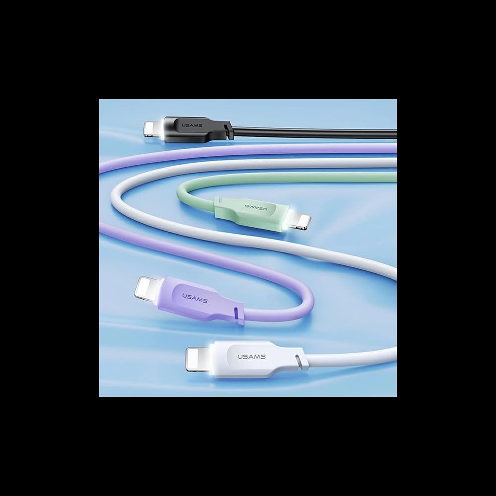 USAMS Lithe Series Cable USB/Lightning Fast Charging 2,4A 1,2m purple (US-SJ565) - 2