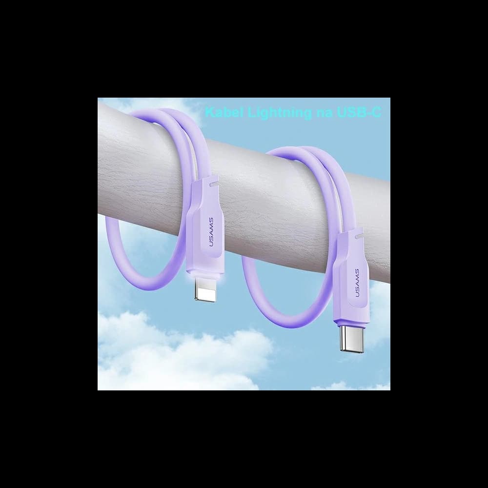 Kabel USAMS Lithe Series USB-C/Lightning PD Schnellladung 1,2m 20W lila/purple (US-SJ566) - 3