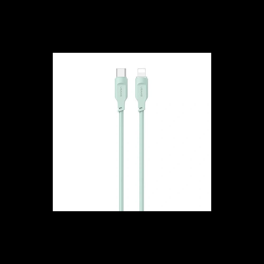 Kabel USAMS Lithe Series USB-C/Lightning PD Schnellladung 1,2m 20W grün (US-SJ566) - 1