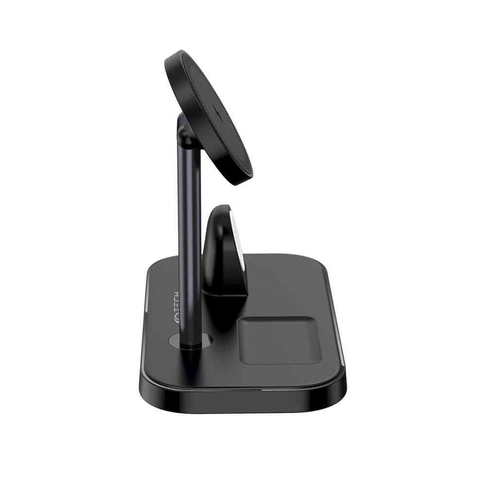 Kabelloses MagSafe-Ladegerät Tech-Protect Qi15W A22 3in1 Magnetisches kabelloses Ladegerät Schwarz - 6