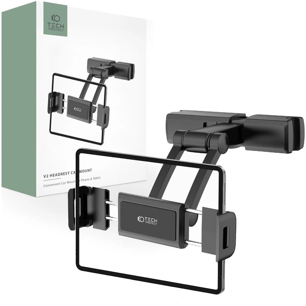 Tech-Protect V2 Stretchable Headrest Car Mount Black - 1