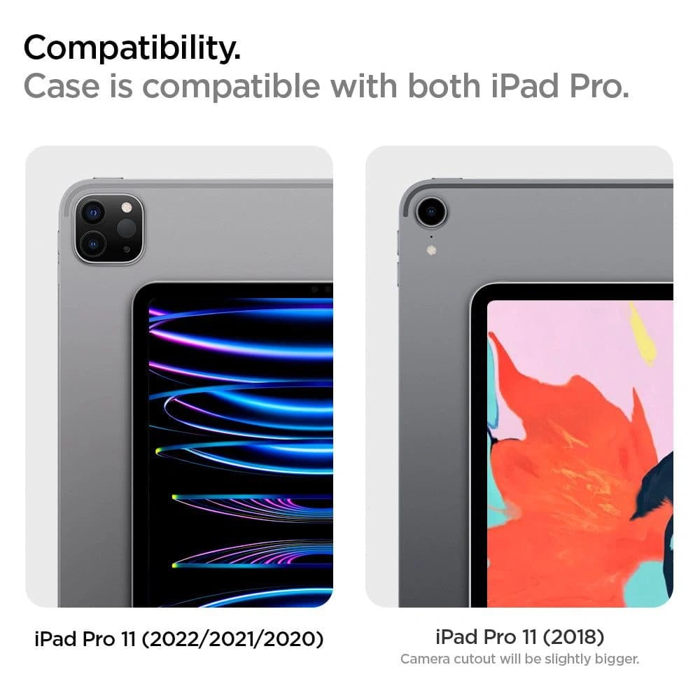 Case Spigen Liquid Air Folio für Apple iPad Pro 11 2021/2022 (3. und 4. Generation) Schwarz - 9