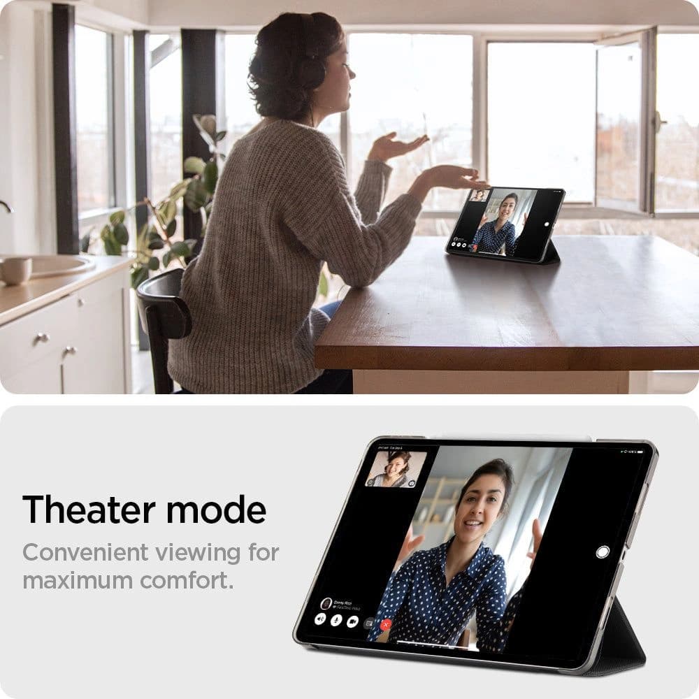 Case Spigen Liquid Air Folio für Apple iPad Pro 11 2021/2022 (3. und 4. Generation) Schwarz - 10