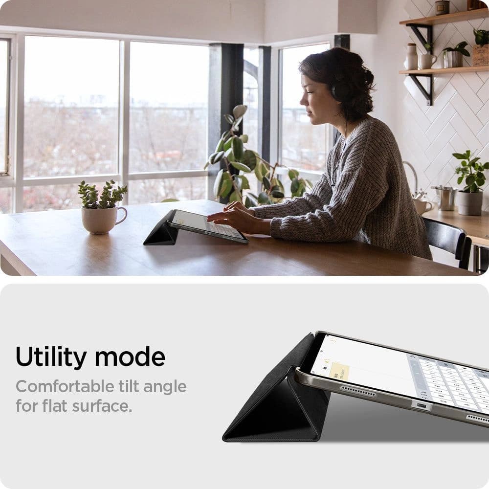 Case Spigen Liquid Air Folio für Apple iPad Pro 11 2021/2022 (3. und 4. Generation) Schwarz - 11
