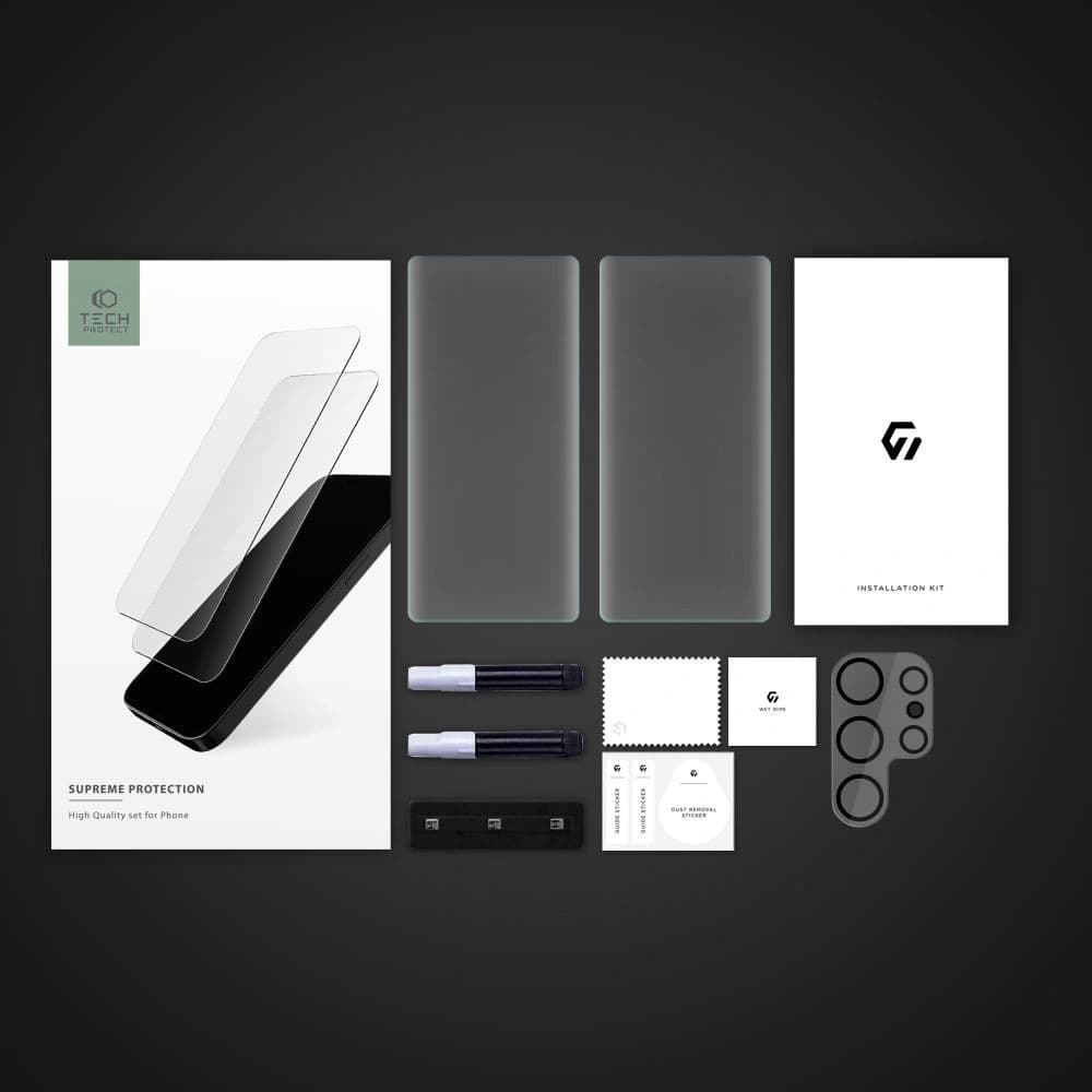 Tech-Protect Supreme Set Samsung Galaxy S23 Ultra Clear [2+1 PACK] - 5