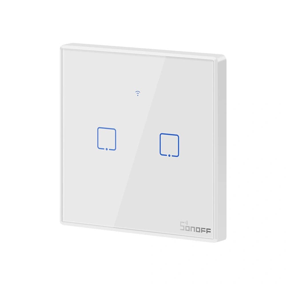 Touch light switch WiFi + RF 433 Sonoff T2 EU TX (2-channel) white - 3