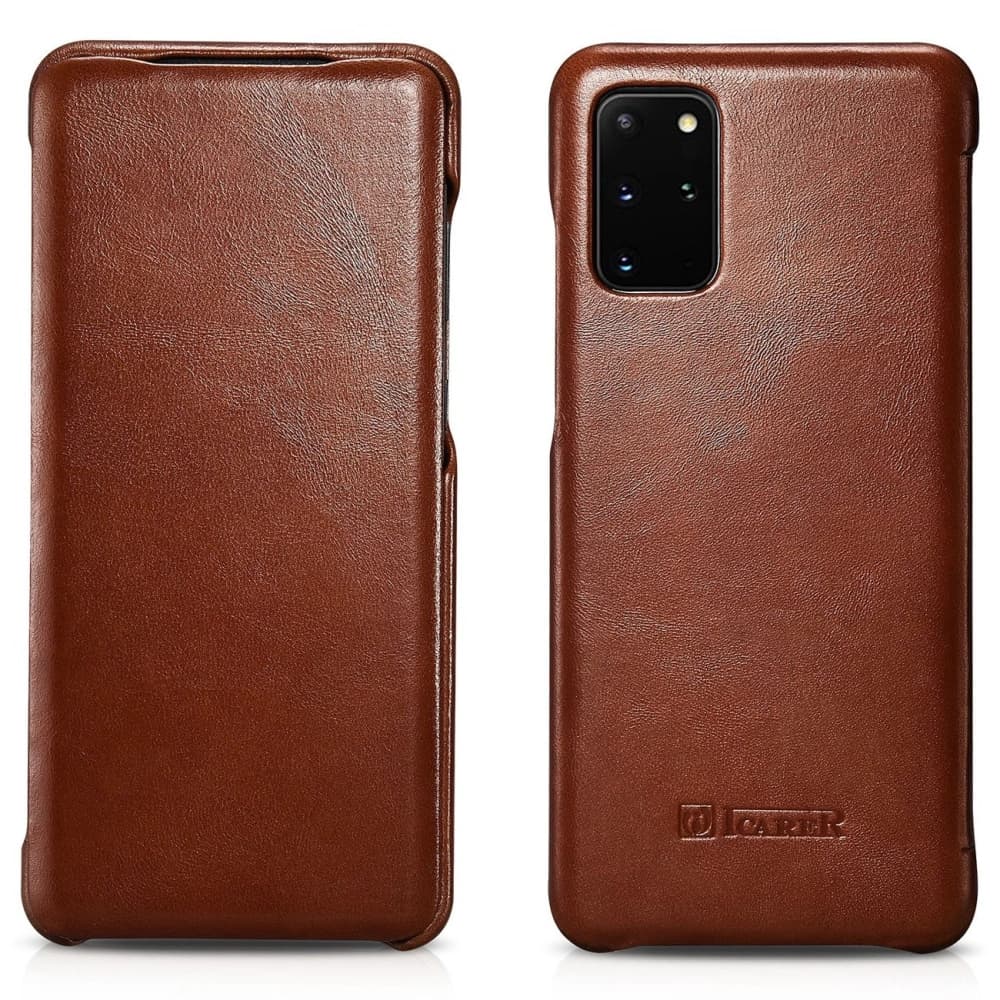 Case iCarer Curved Edge Vintage Folio Samsung Galaxy S20+ Plus braun - 8