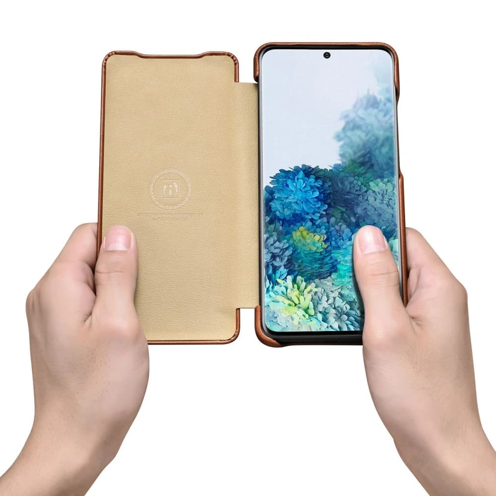 Case iCarer Curved Edge Vintage Folio Samsung Galaxy S20+ Plus braun - 9