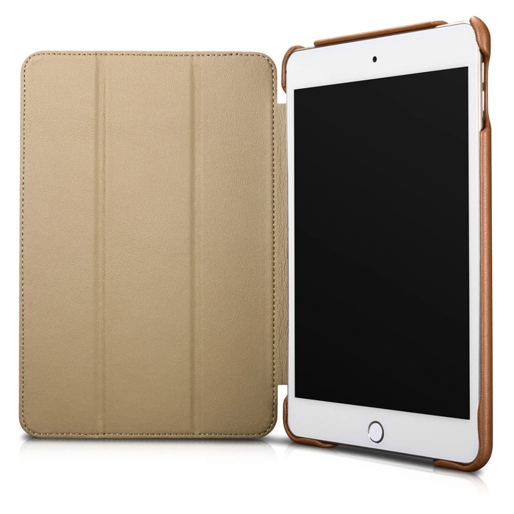 Case iCarer Leder Folio Apple iPad mini 7.9 2019 (5. Generation) braun - 7