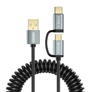 Kabel Choetech XAC-0012-101BK 2in1 USB-A/USB-C - microUSB (schwarz)