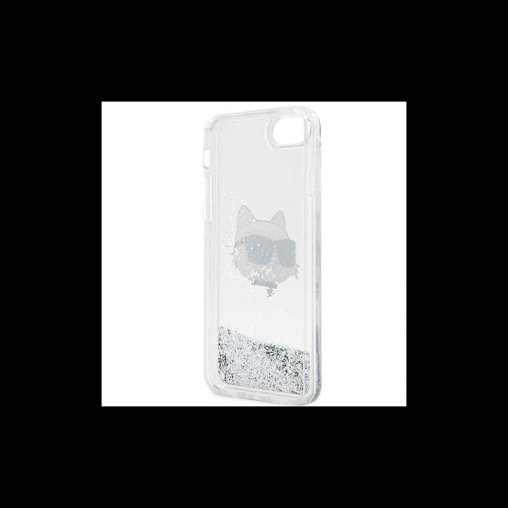 Karl Lagerfeld KLHCI8LNCHCS Apple iPhone SE 2022/SE 2020/8/7 silver hardcase Glitter Choupette Head - 7