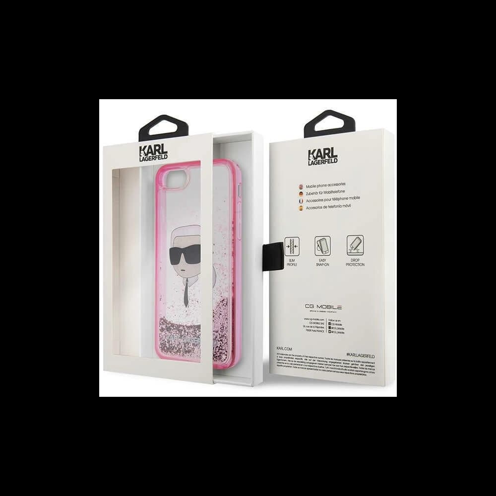 Case Karl Lagerfeld KLHCI8LNKHCP Apple iPhone SE 2022/SE 2020/8/7 rosa/pink Hardcase Glitter Karl Head - 8