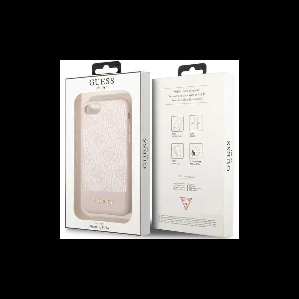 Case Guess GUHCI8G4GLPI Apple iPhone SE 2022/SE 2020/8/7 rosa/pink Hartschale 4G Stripe Collection - 8