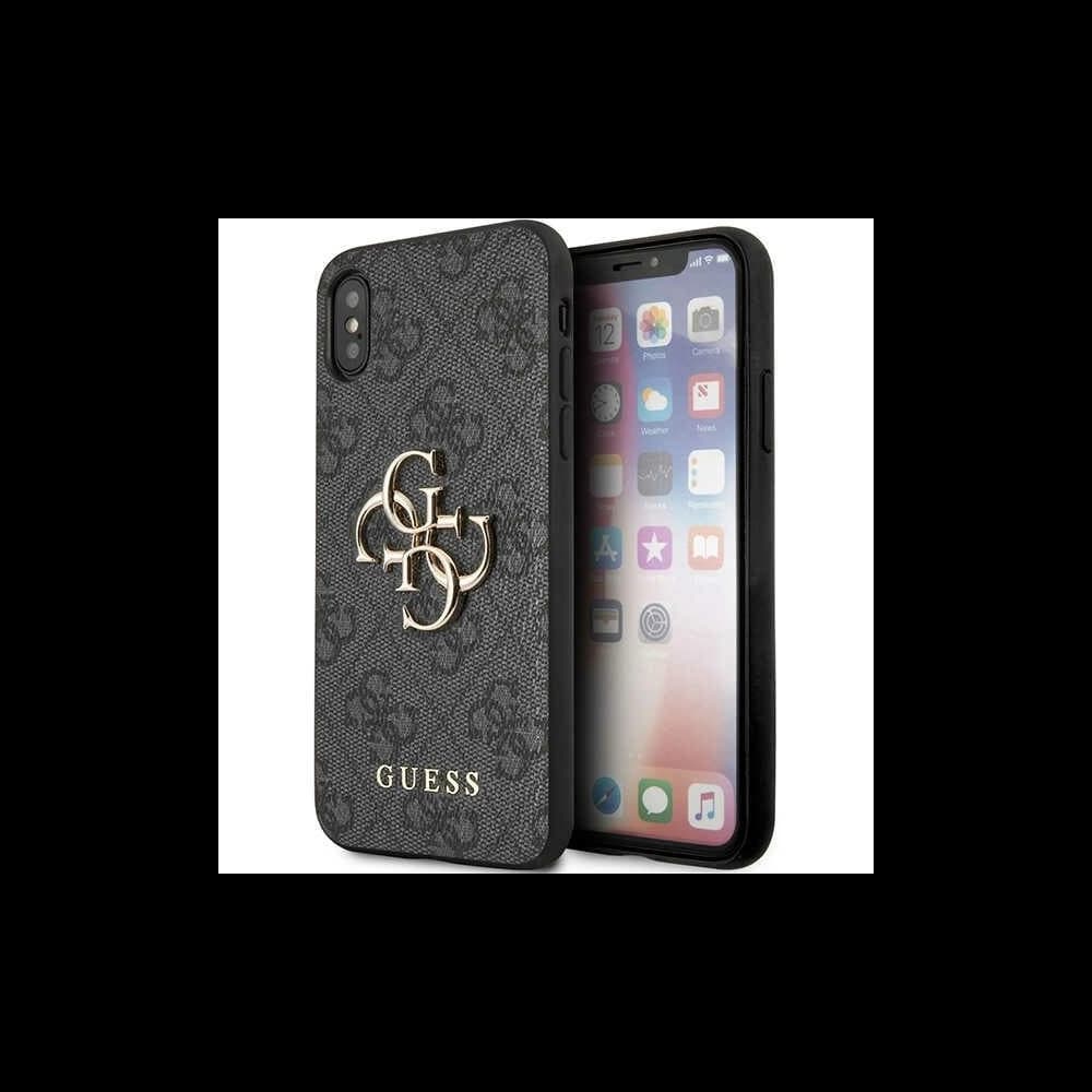 Case Guess GUHCPX4GMGGR Apple iPhone XS/X grau/grau Hartschale 4G Big Metal Logo - 1