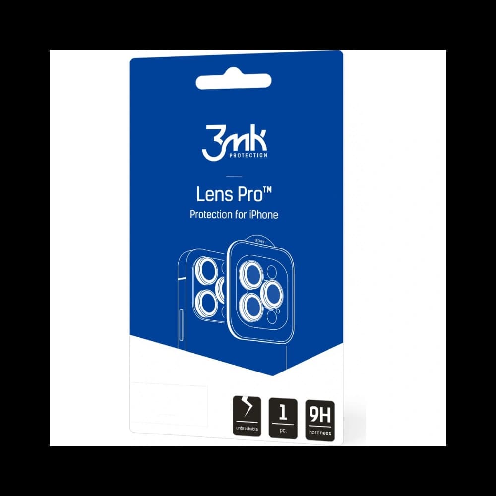 Hybridglas für die Kameraobjektiv 3MK Lens Protection Pro Samsung Galaxy S23+ Plus schwarz - 1