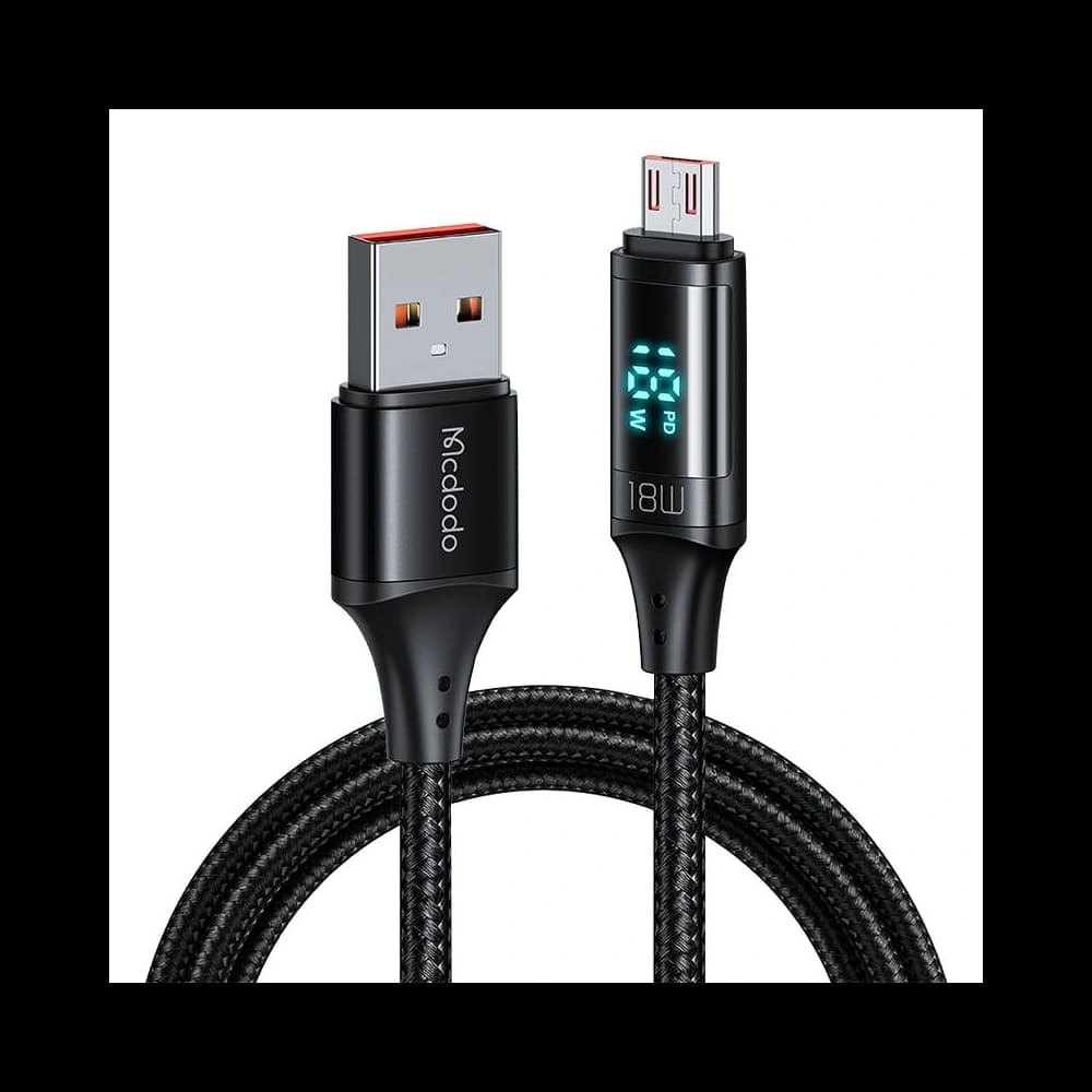 Mcdodo CA-1070 USB-A/microUSB Cable, 3A, 1.2m (black) - 1