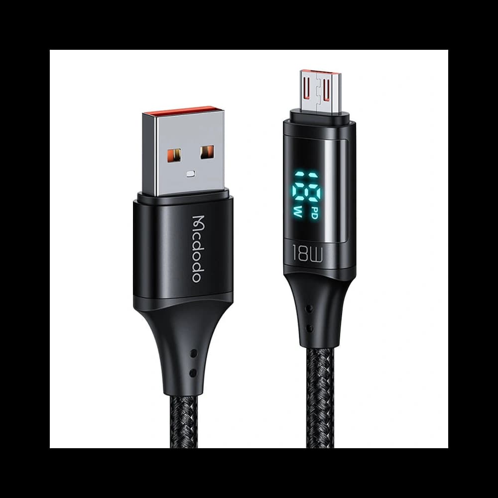Mcdodo CA-1070 USB-A/microUSB Cable, 3A, 1.2m (black) - 2