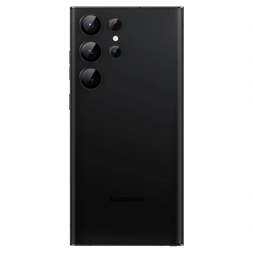 Gehärtetes Glas für Spigen GLAS.tR Ez Fit Optik Pro Samsung Galaxy S23 Ultra Schwarz [2 PACK] - 3