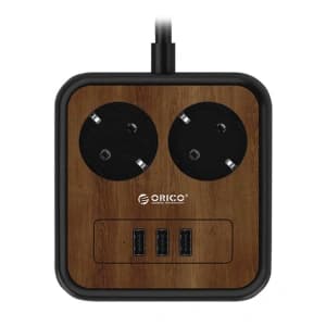 Orico Power Strip 2x AC, 3x USB, 1.4m, 2500W