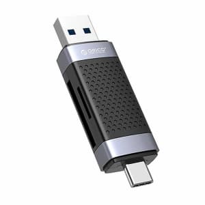 TF/SD-Kartenleser Orico CD2D-AC2-BK-EP, USB + USB-C (schwarz)